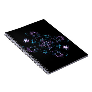 Carnet Fleur Mandala violette et bleue