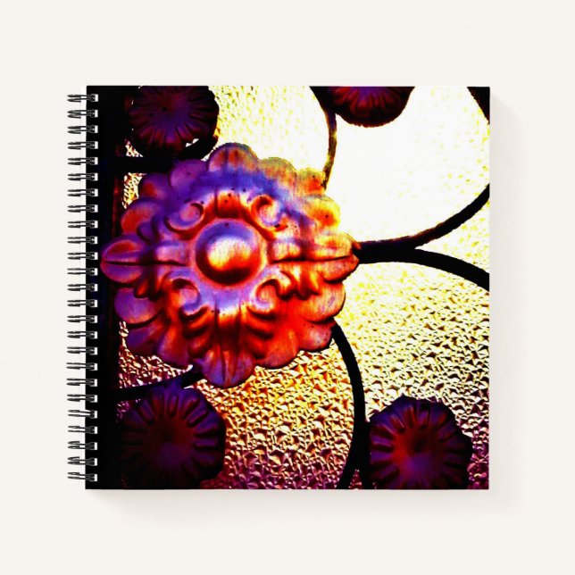 Carnet Fleur métallique (Devant)