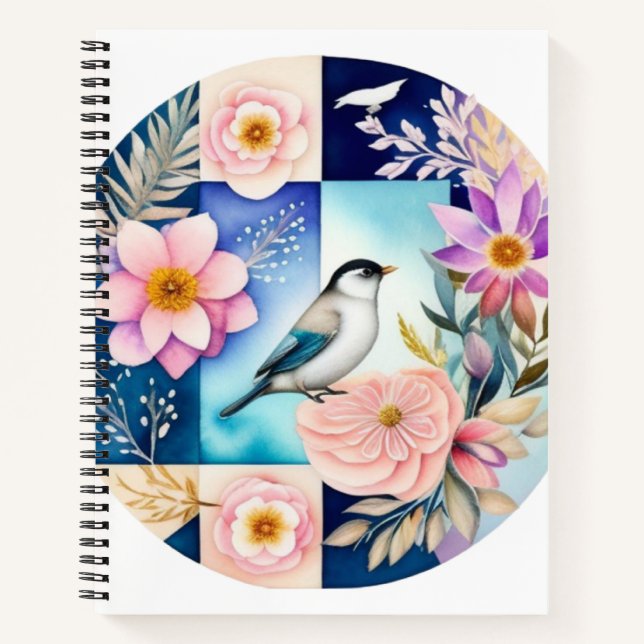 Carnet Fleur & Oiseau  (Devant)