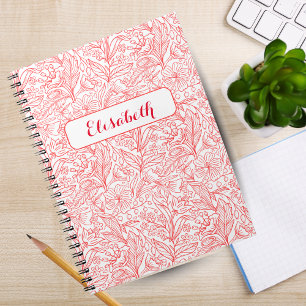 Carnet Fleur où vous êtes planté : Un Rouge Personnalisé