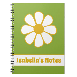Carnet Fleur Rétro Personnalisée