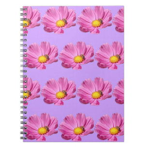 Carnet Fleur Rose Vibrante Avec Une Abeille Par Une Journ