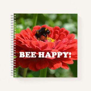 Carnet Fleur rouge d'Abee Happy