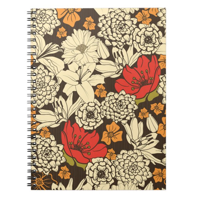 Carnet Fleur rouge : Splendeur incolore (Devant)