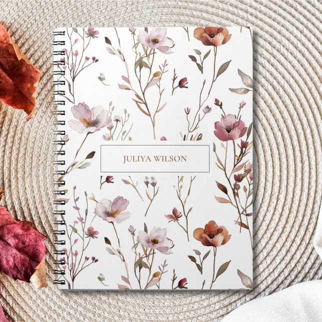Carnet Fleur sauvage élégante (Créateur téléchargé)