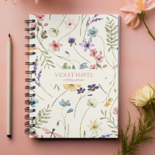 Carnet Fleur Sauvage Élégante Fleur Florale Personnalisée