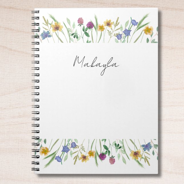 Carnet Fleur sauvage personnalisé (Créateur téléchargé)