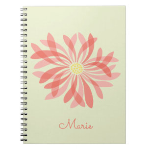 Carnet Fleur sauvage simple personnalisé