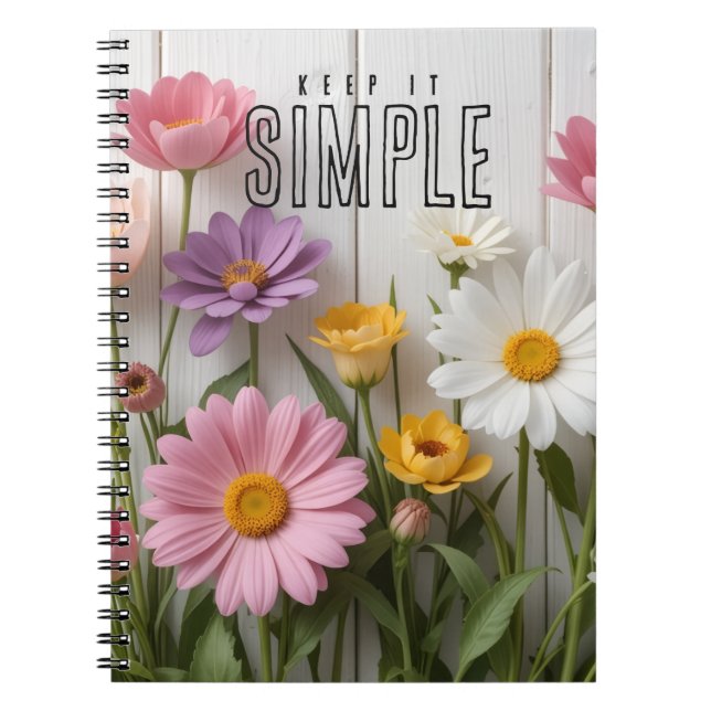 Carnet "Fleur Simple" (Devant)