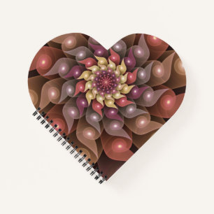 Carnet Fleur surréaliste brillante Art fractal abstrait m