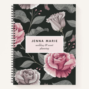 Carnet Fleur Vintage foncée