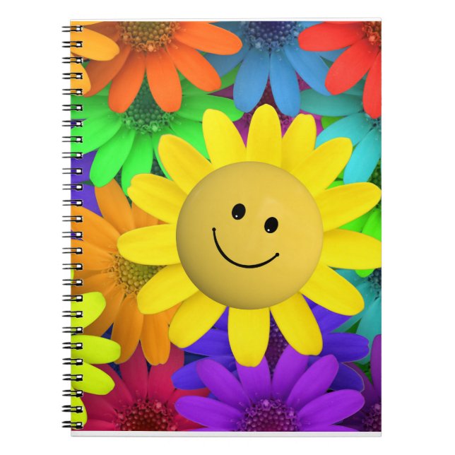 Carnet Fleurs à visage joyeux (Devant)