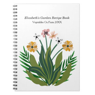 Carnet Fleurs Aquarelle Bouquet Floral Personnaliser