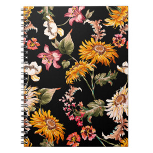 Carnet Fleurs beau motif sans soudure. Texture du tissu