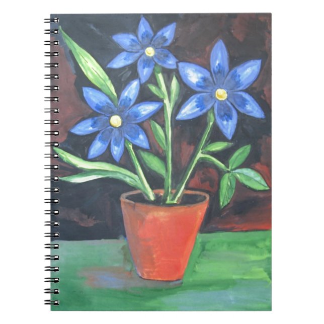 Carnet Fleurs bleues (Devant)