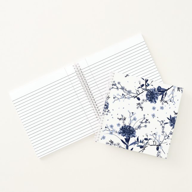 Carnet Fleurs bleues (Intérieur)