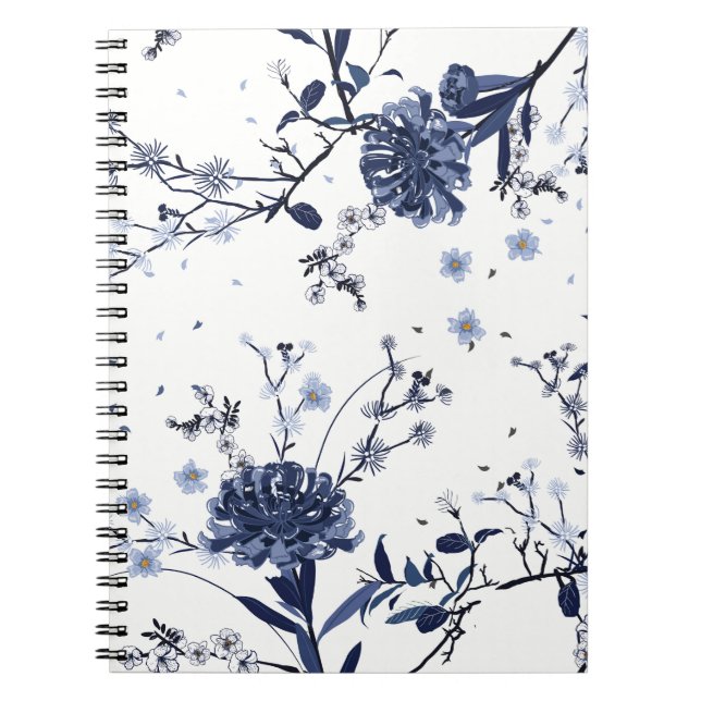 Carnet Fleurs bleues (Devant)