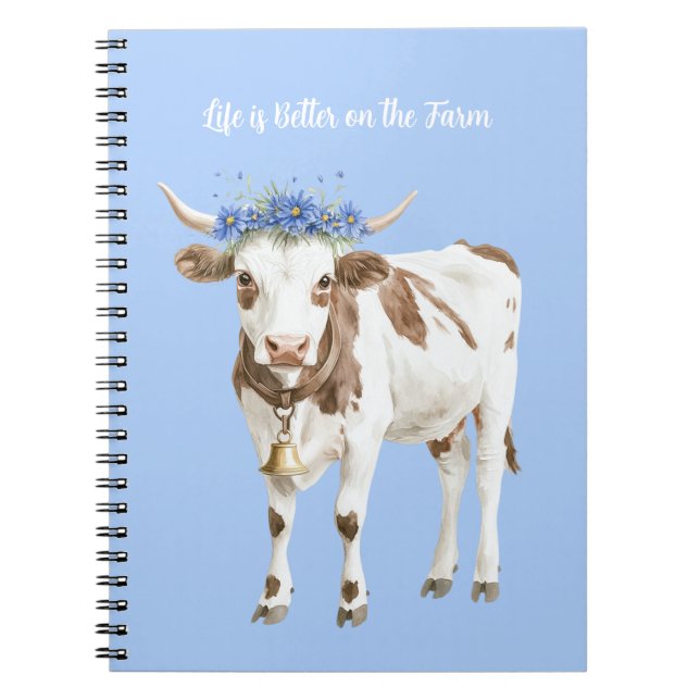 Carnet Fleurs Bleues de Vache (Devant)