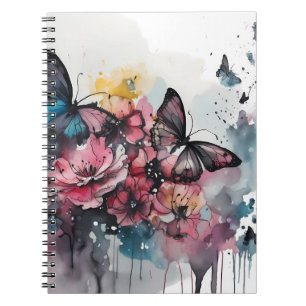 Carnet Fleurs Boho Peinture à l'encre