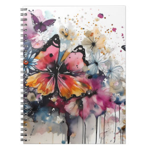 Carnet Fleurs Boho Peinture à l'encre