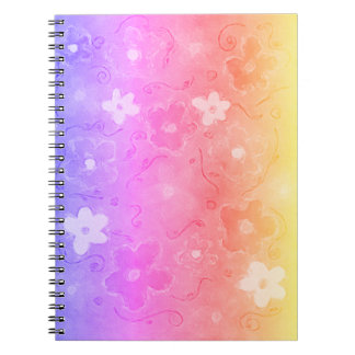 Carnet Fleurs colorées défraîchies