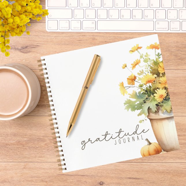 Carnet Fleurs d'automne "Journal de Gratitude" (Créateur téléchargé)