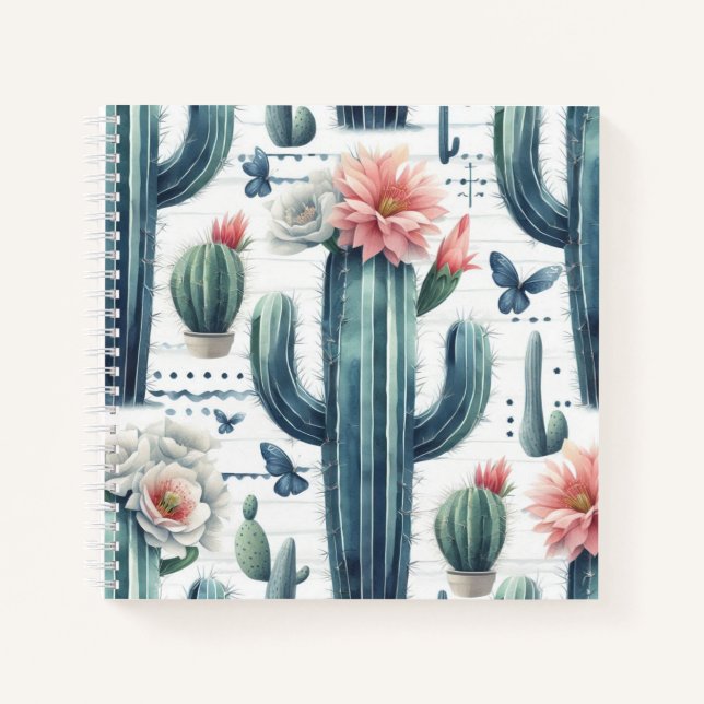 Carnet Fleurs de cactus (Devant)