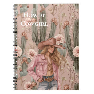 Carnet Fleurs de cactus roses de cactus blond occidental