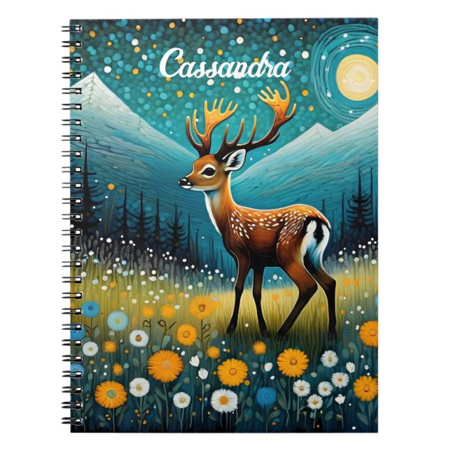 Carnet Fleurs de cerfs mignons Imaginaire de prairie (Devant)