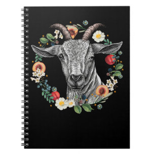 Carnet Fleurs de chèvre Nature Ferme Animaux
