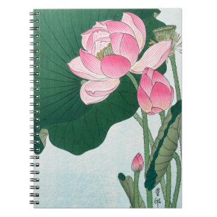 Carnet Fleurs de Lotus en fleurs, Koson, Art Fleur Japona