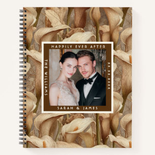 Carnet Fleurs de lys calla ivoire intemporelles Fantaisie