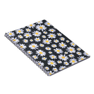 Carnet Fleurs de marguerite blanche classique Botanique