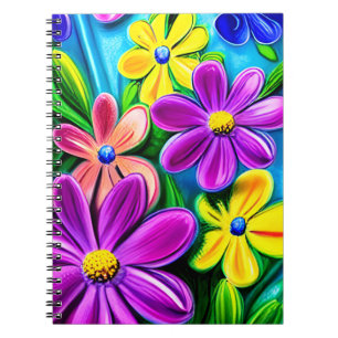Carnet Fleurs de marguerite colorées