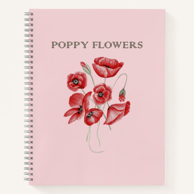 Carnet Fleurs de pavot (Devant)