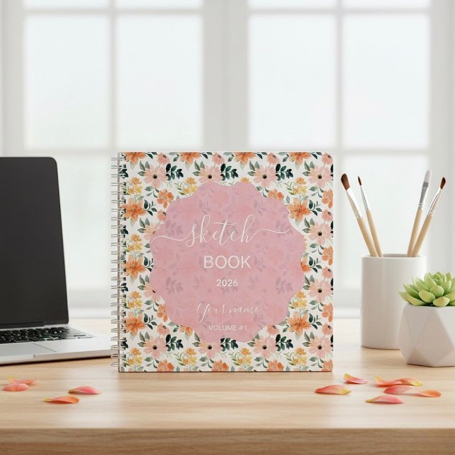 Carnet Fleurs de Pêcher Lumineuses (Créateur téléchargé)