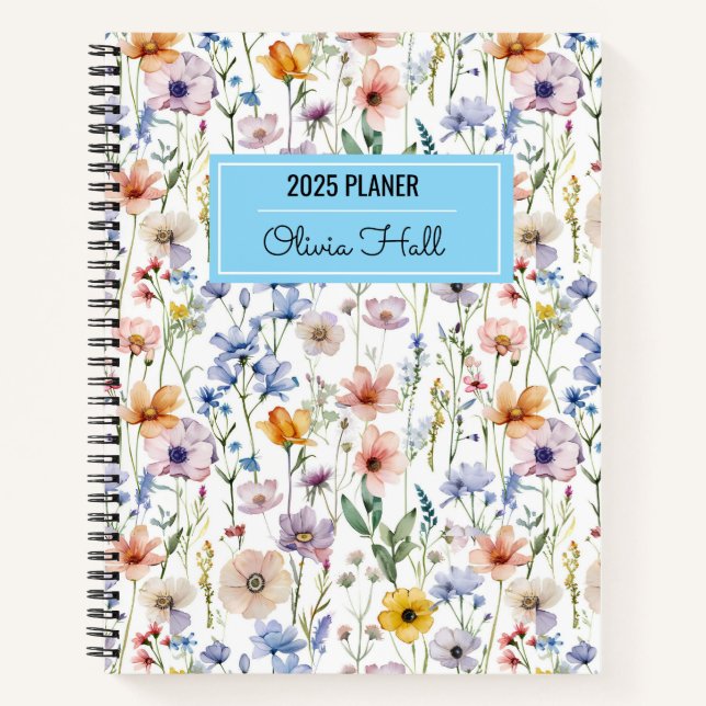 Carnet fleurs de prairie Fournitures de rentrée scolaire  (Devant)