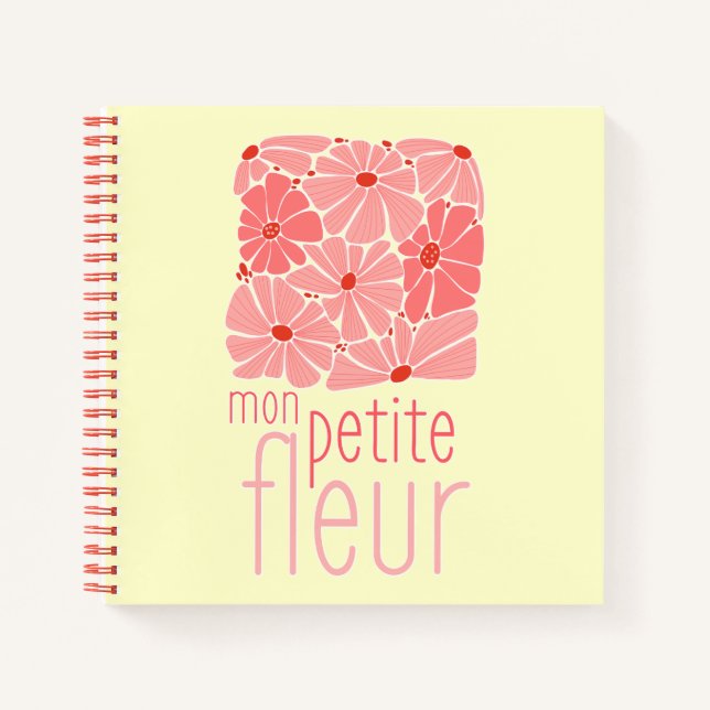 Carnet Fleurs de printemps Retro Daisies Citation françai (Devant)