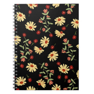 Carnet Fleurs de soleil d'automne : Harmonie rouge-orange