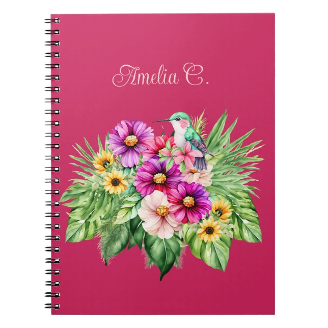 Carnet Fleurs de soleil gaies et tropicales (Devant)