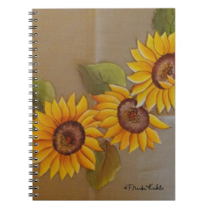 Carnet Fleurs de soleil peintes par Frida Kahlo