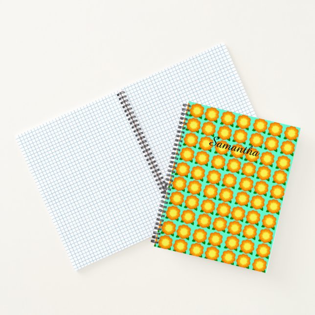Carnet Fleurs de Tagète (Intérieur)