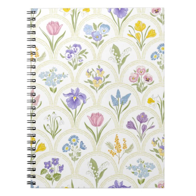 Carnet Fleurs de variété du jardin de printemps en médail (Devant)