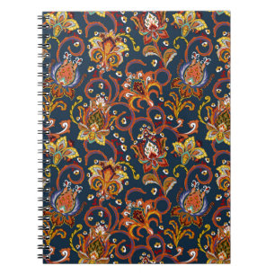 Carnet Fleurs dessinées à la main : Motif coloré de la ma