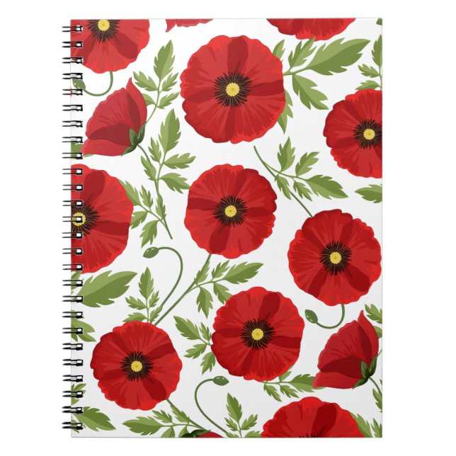 Carnet Fleurs d'été joyeuses floraison de pavot (Devant)