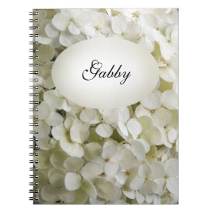 Carnet Fleurs d'Hydrangée Blanche