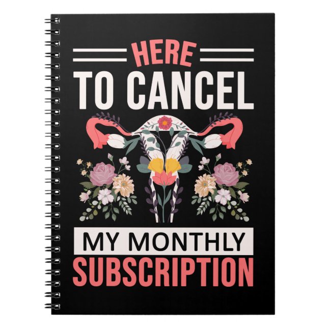 Carnet Fleurs d'hystérectomie amusantes Suppression d'uté (Devant)