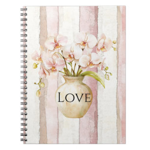 Carnet Fleurs d'orchidées roses