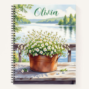 Carnet Fleurs en pot de cuivre sur Lakehouse Deck