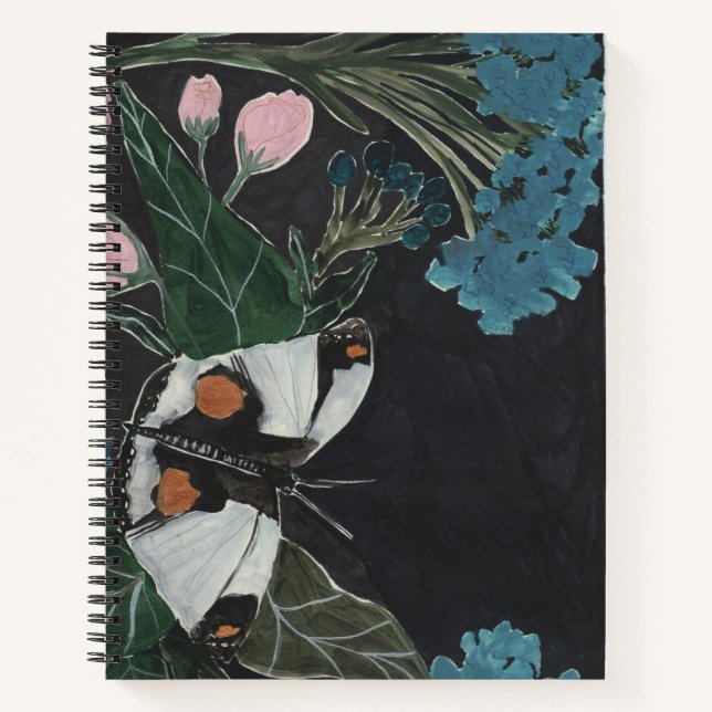 Carnet Fleurs et papillon (Devant)